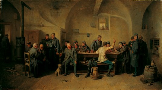 Friedrich Friedländer Ritter von Malheim - Soldaten in der Kantine - 2984 - Kunsthistorisches Museum