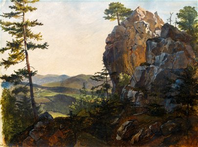 Friedrich Gauermann - Landschaft mit den Balbersteinen bei Miesenbach