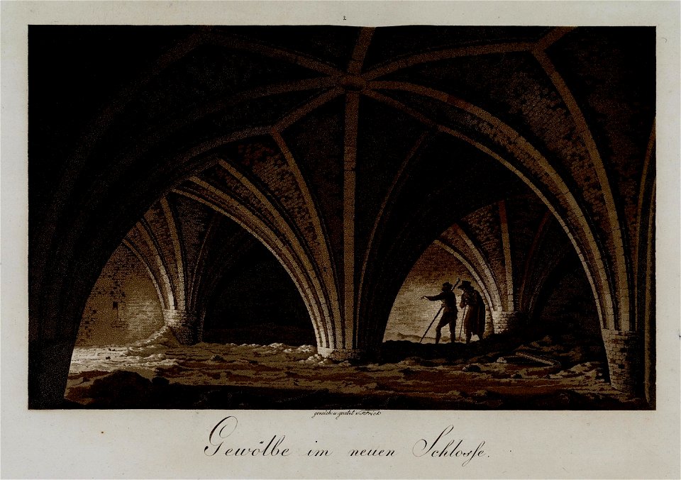 Friedrich Frick, Schloss Marienburg in Preussen, Tafel VI (Detail), Gewölbe im neuen Schlosse