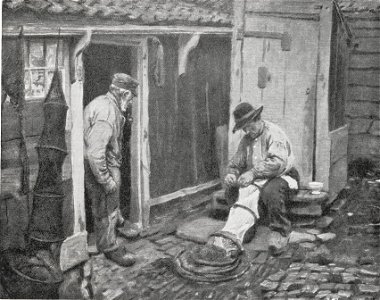 Friedrich Kallmorgen - Beim Netzflicken, 1909