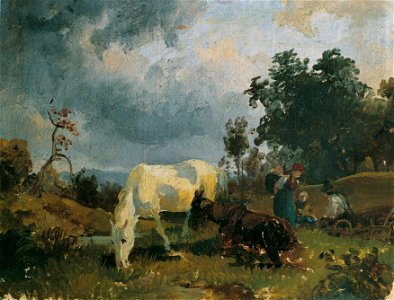 Friedrich August Mathias Gauermann - Ein Schimmel auf der Heide - 4334 - Österreichische Galerie Belvedere