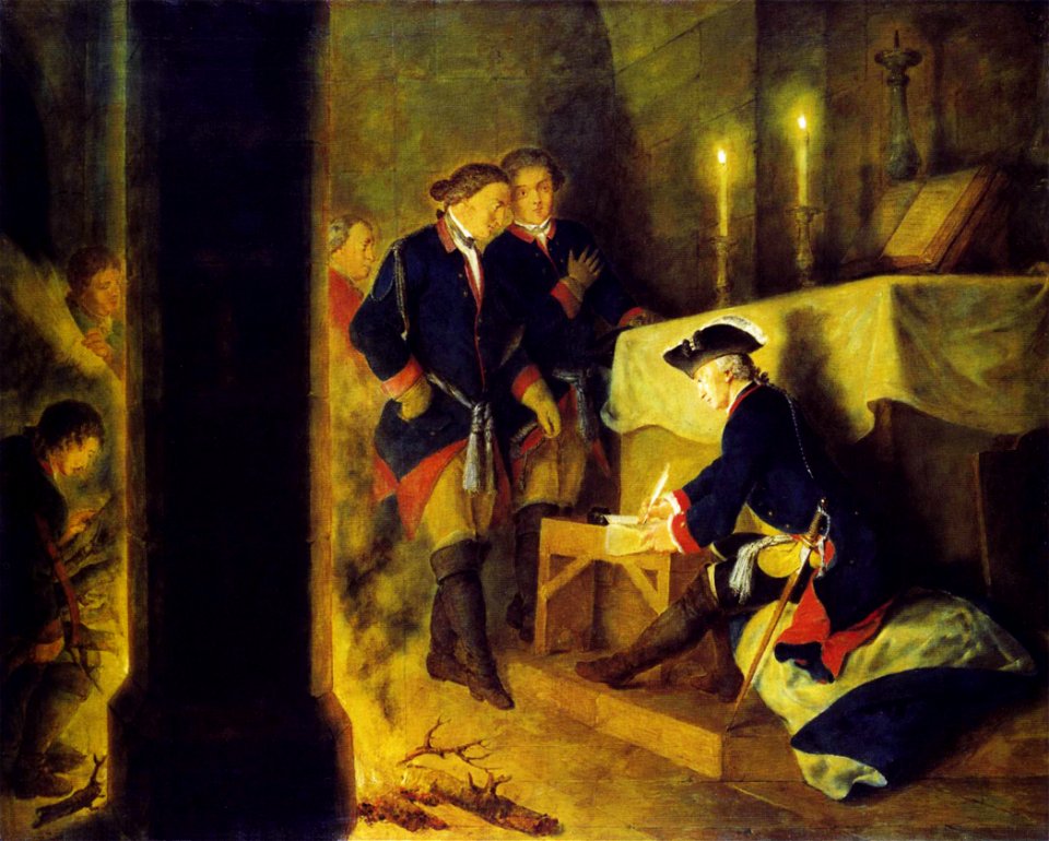 Friedrich der Große nach der Schlacht bei Torgau (wohl 1793)