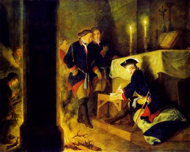Friedrich der Große nach der Schlacht bei Torgau (wohl 1793)