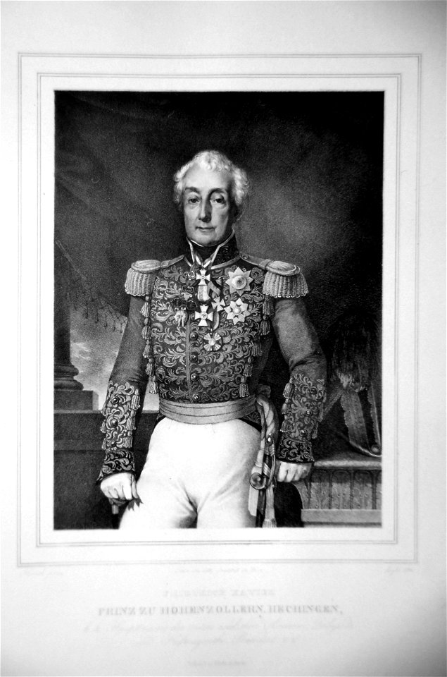 Friedrich Franz Xaver zu Hohenzollern-Hechingen Litho