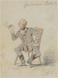 Friedrich Carl von Scheidlin - Seated Gendarmerie Lieutenant - K 5216 - Slovak National Gallery