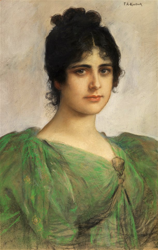 Friedrich August von Kaulbach - Porträt Berta Riedinger-Ort