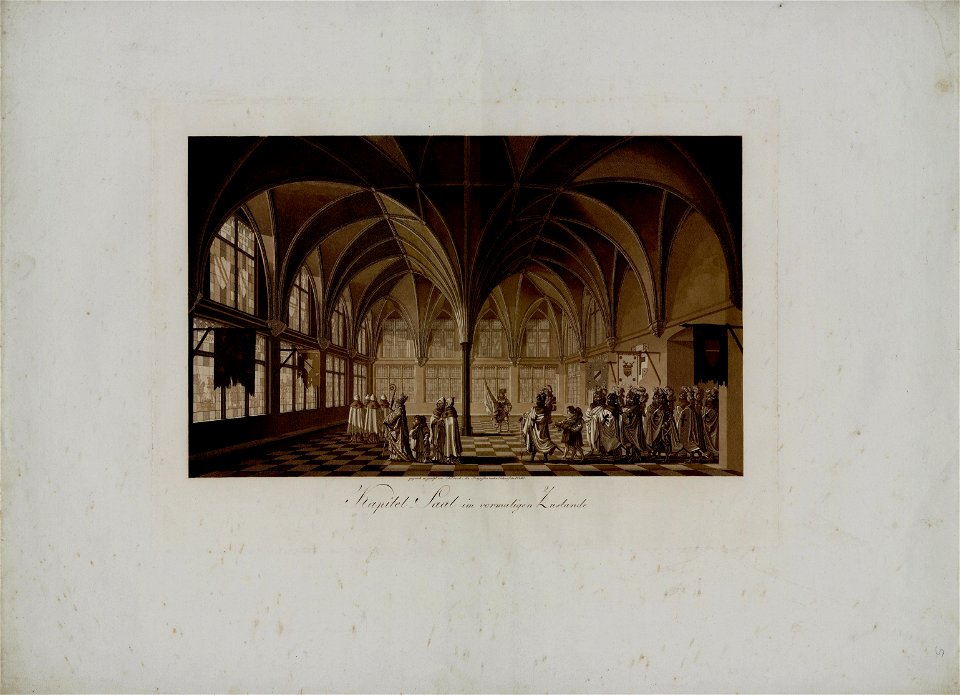 Friedrich Frick, Schloss Marienburg in Preussen, Tafel XI, Kapitel-Saal im vormaligen Zustande