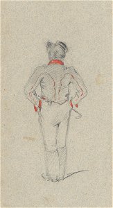 Friedrich Carl von Scheidlin - Study of a Standing Man from the Back - K 5177 - Slovak National Gallery