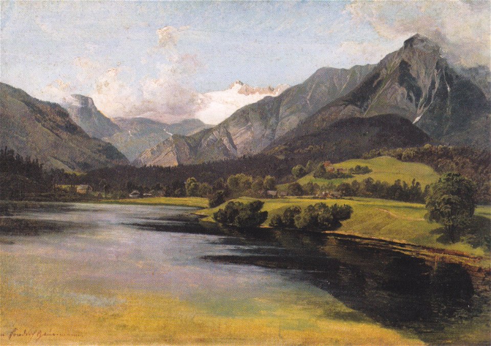 Friedrich Gauermann - Der Altauseer See mit dem Dachstein