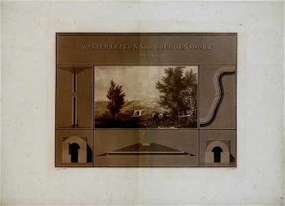 Friedrich Frick, Schloss Marienburg in Preussen, Tafel XIX, Wasserleitung bei Goergensdorf