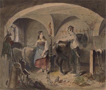 Friedrich Carl von Scheidlin - In the Stables II. - K 321 - Slovak National Gallery