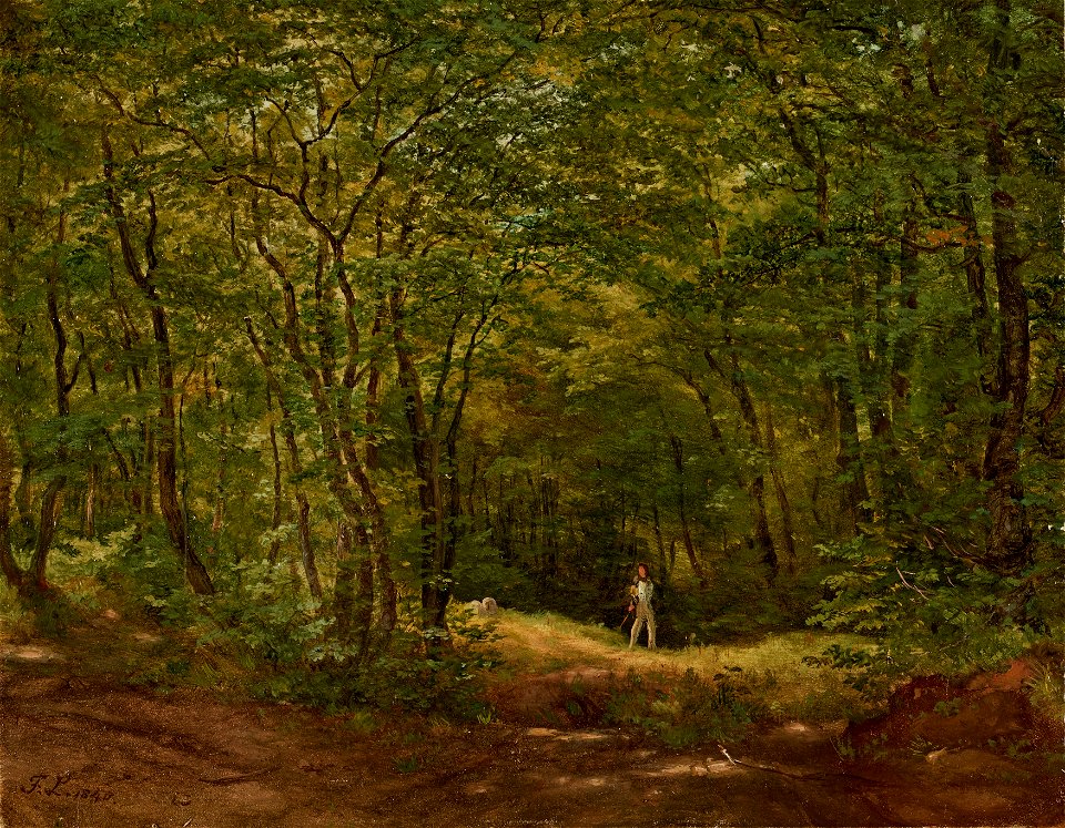 Friedrich Loos - Spaziergänger in einer Waldlandschaft - 5467 - Österreichische Galerie Belvedere