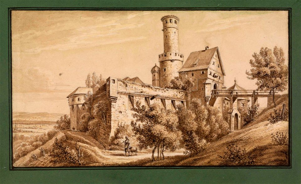 Friedrich Carl Rupprecht Die Altenburg oberhalb von Bamberg c1827