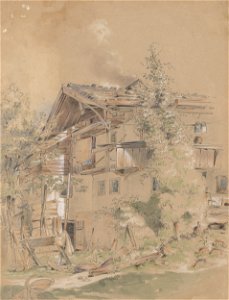 Friedrich Carl von Scheidlin - Picturesque Environment of Village Cottage - K 344 - Slovak National Gallery