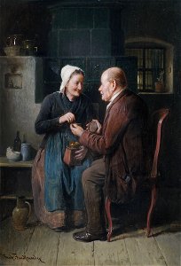 Friedrich Friedländer Älteres Paar in der Küche
