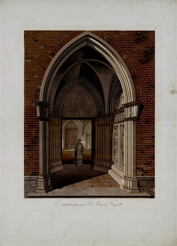 Friedrich Frick, Schloss Marienburg in Preussen, Tafel VIII, Eingang zur St.-Annen-Kapelle