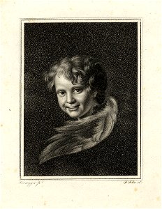 Friedrich John nach Corregio Der lachende Genius Stich 1828 ubs G 0815 II