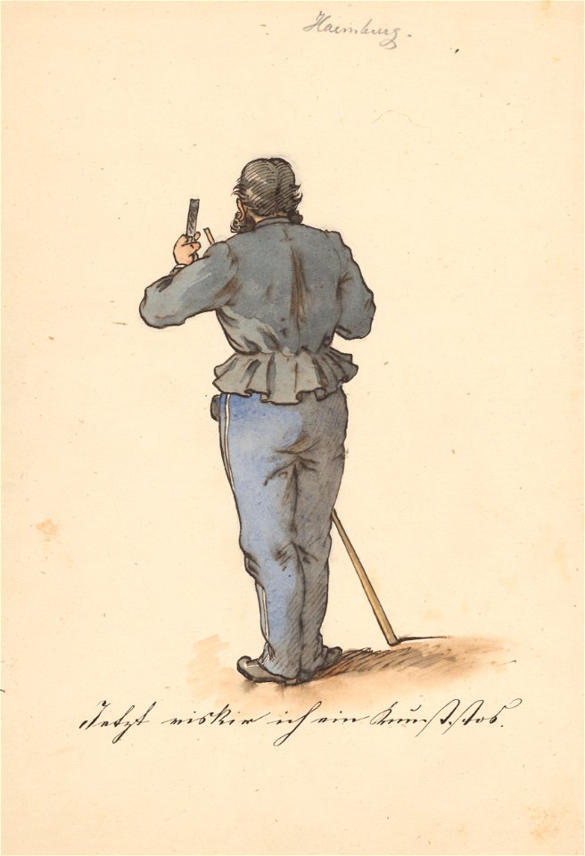 Friedrich Carl von Scheidlin - Standing Man from the Back - K 5221 - Slovak National Gallery