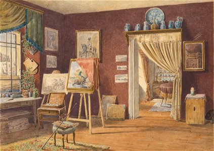 Friedrich Carl von Scheidlin - View of the Artist's Atelier - K 5223 - Slovak National Gallery