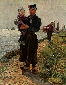 Friedrich Kallmorgen - Fischer mit Kind, 1889