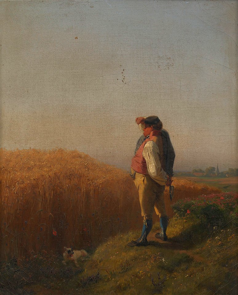 Friedrich Wilhelm Pfeiffer (1822-91) - A German Farmer in his Cornfield - RCIN 403724 - Royal Collection