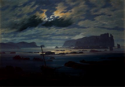 Caspar David Friedrich - Northern Sea in the Moonlight - Google Art Project. Free illustration for personal and commercial use.