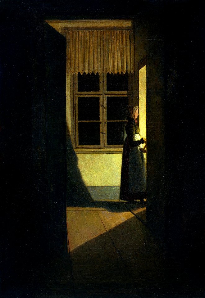 Caspar David Friedrich - Frau mit Kerzenleuchter