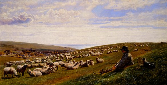 Friedrich Wilhelm Keyl (1823-71) - Among the Southdowns - RCIN 407455 - Royal Collection