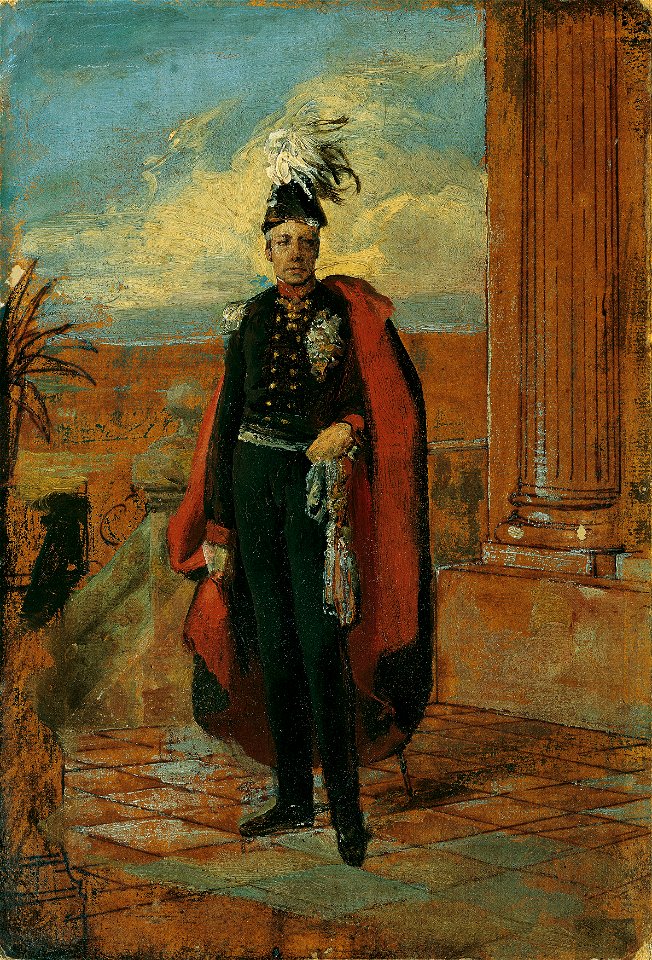Friedrich von Amerling - Gemäldeentwurf Kaiser Franz I. von Österreich in preußischer Generalsuniform - 1188 - Österreichische Galerie Belvedere