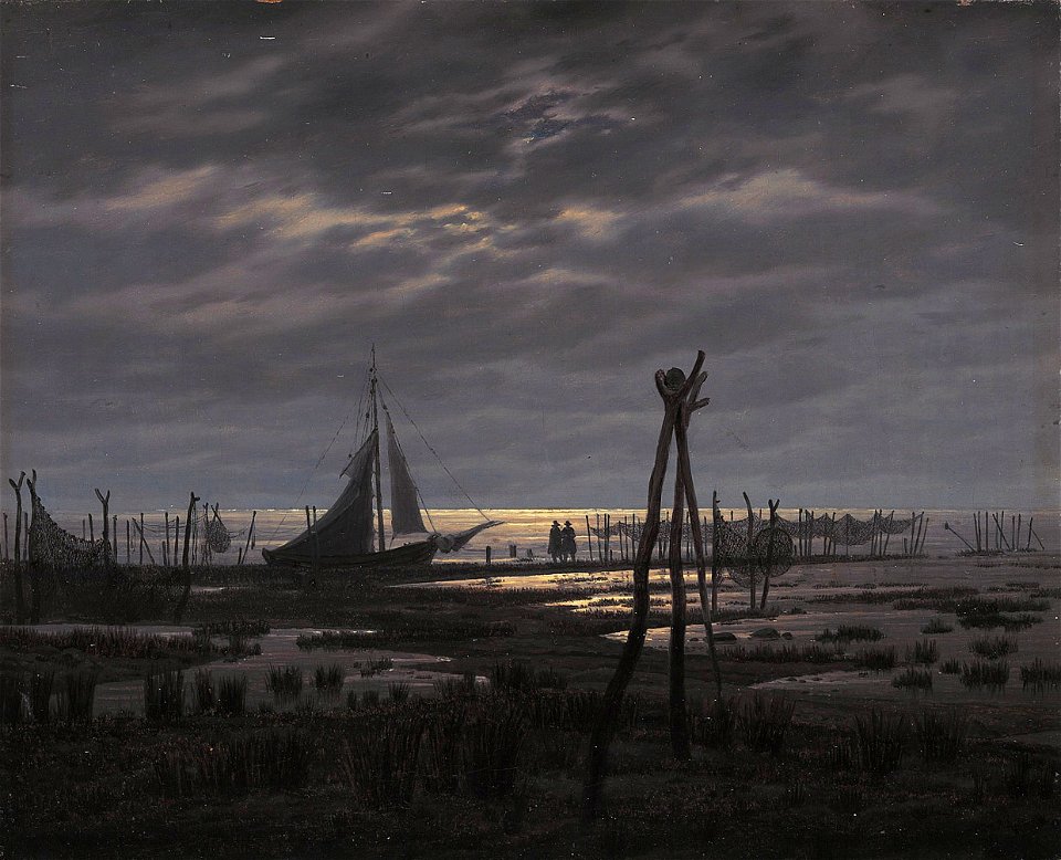 Caspar David Friedrich - Sumpfiger Strand (ca. 1832)