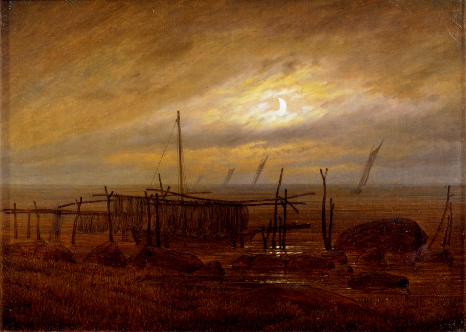 Caspar David Friedrich - Meeresküste im Mondlicht, 1818