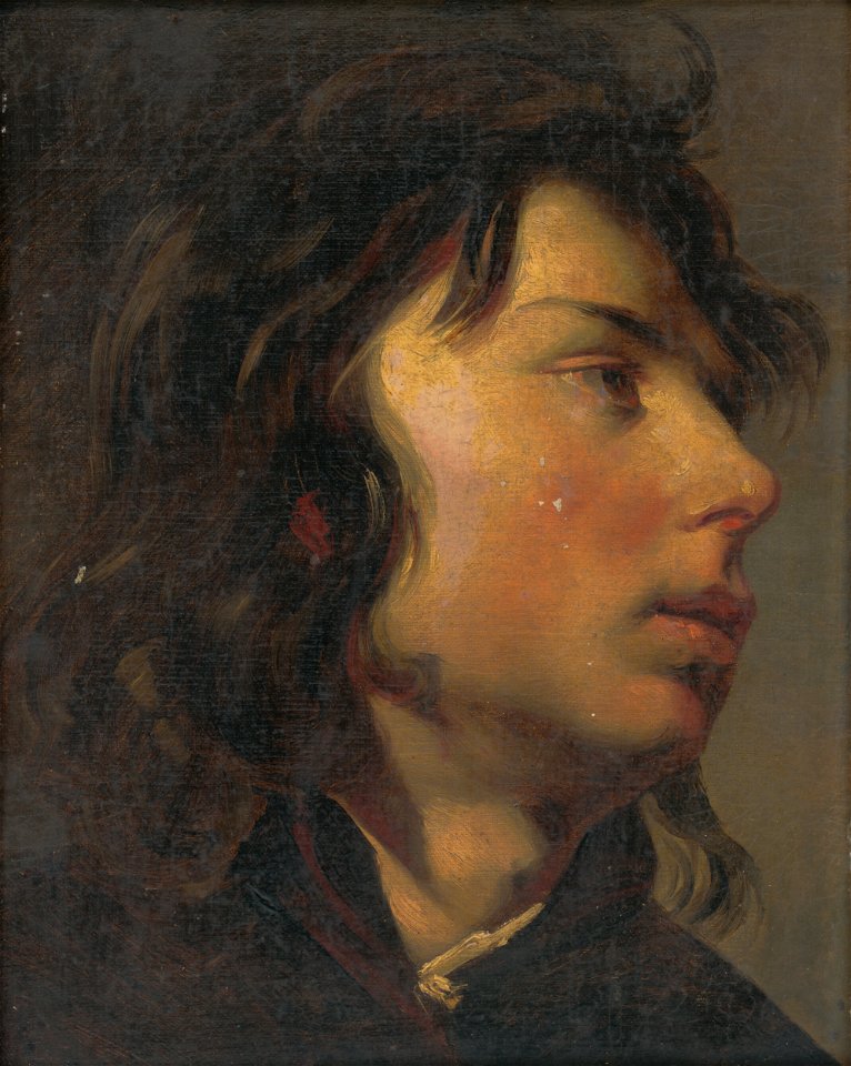 Friedrich von Amerling - Head of a Young Man - O 80 - Slovak National Gallery