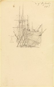 Caspar David Friedrich - Segelschiffe im Hafen (1815)