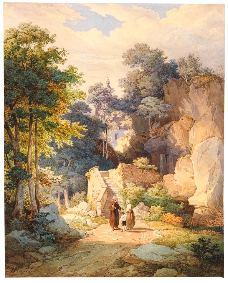 Friedrich Würthle An der Treppe zur Wallfahrtskirche St Magdalena
