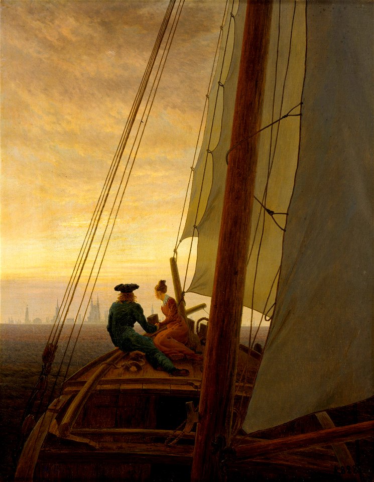 Caspar David Friedrich - On the Sailing Boat - WGA8255