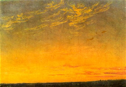 Caspar David Friedrich - Abend (1824). Free illustration for personal and commercial use.
