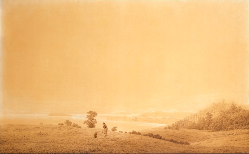 Caspar David Friedrich - Eastern Coast of Rügen Island with Shepherd
