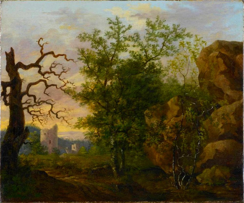 Caspar David Friedrich - Landschaft mit kahlem Baum