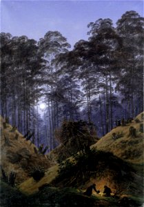 Caspar David Friedrich - Waldinneres bei Mondschein