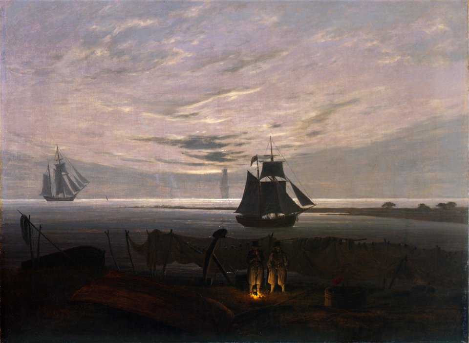 Caspar David Friedrich - Abend am Ostseestrand