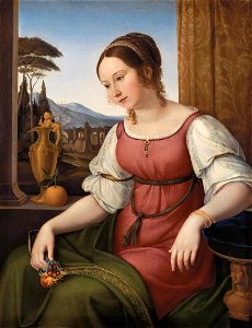 Friedrich Wilhelm von Schadow - Portrait of a Young Roman Woman (Angelina Magtti) - WGA20938. Free illustration for personal and commercial use.