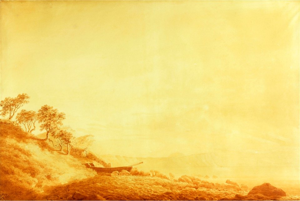Caspar David Friedrich - Blick auf Kap Arkona mit aufgehender Sonne (ca.1803)