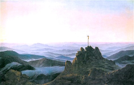 Morgen im Riesengebirge (C D Friedrich). Free illustration for personal and commercial use.