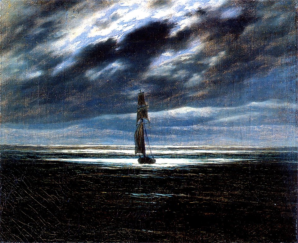 See in the moonlight by Caspar David Friedrich