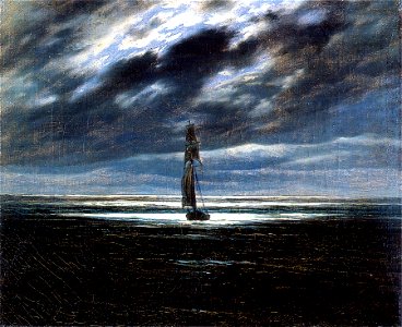 See in the moonlight by Caspar David Friedrich