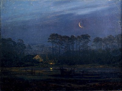 Caspar David Friedrich - Abend am Fluss