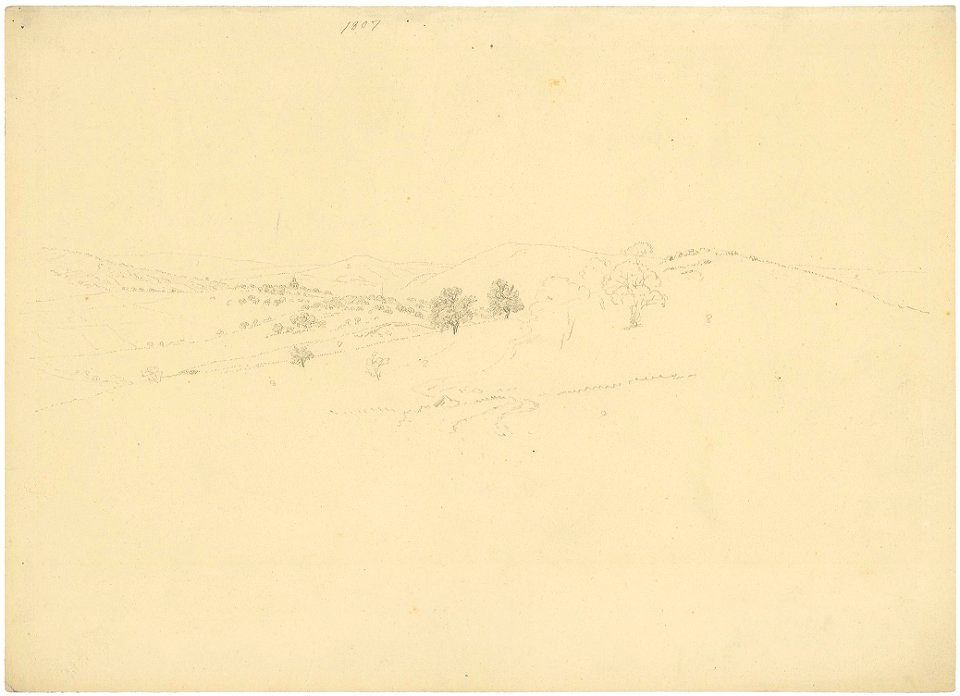 Caspar David Friedrich - Böhmische Landschaft (1807)