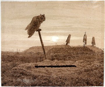 Caspar David Friedrich - Eule am Grabe