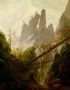 Caspar David Friedrich - Felsenlandschaft im Elbsandsteingebirge (1822-23)