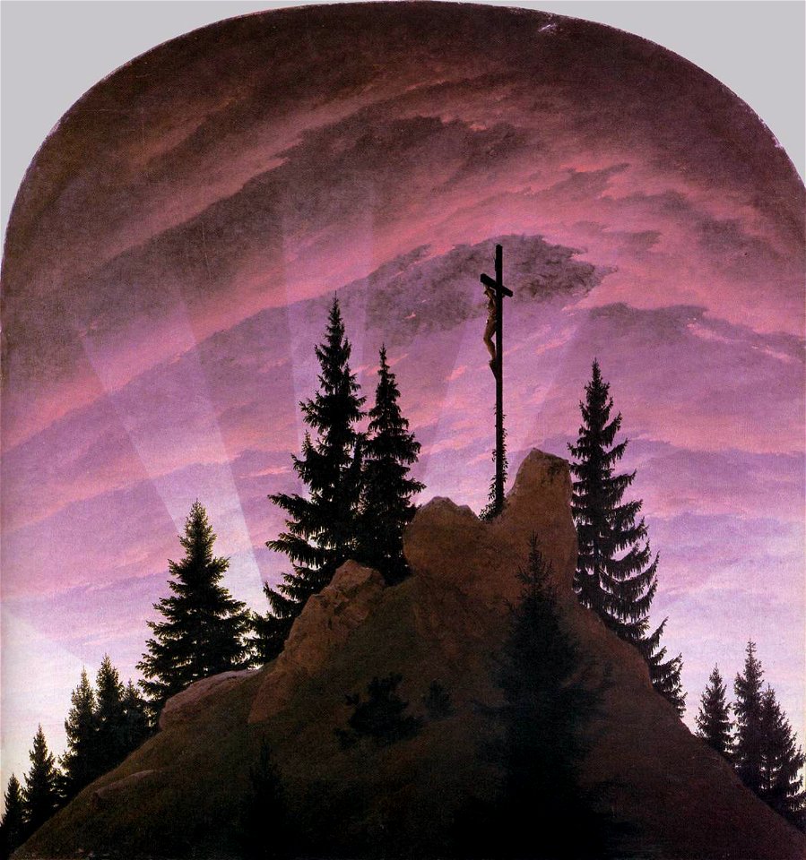 Caspar David Friedrich - Cross in the Mountains (Tetschen Altar) - WGA08237